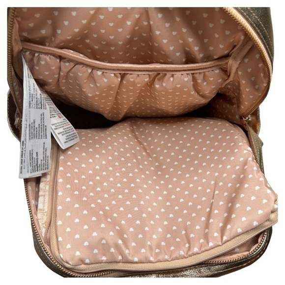 Loungefly Disney Rose Gold Mickey Icon Flair Backpack Pin Trading EUC main image 8
